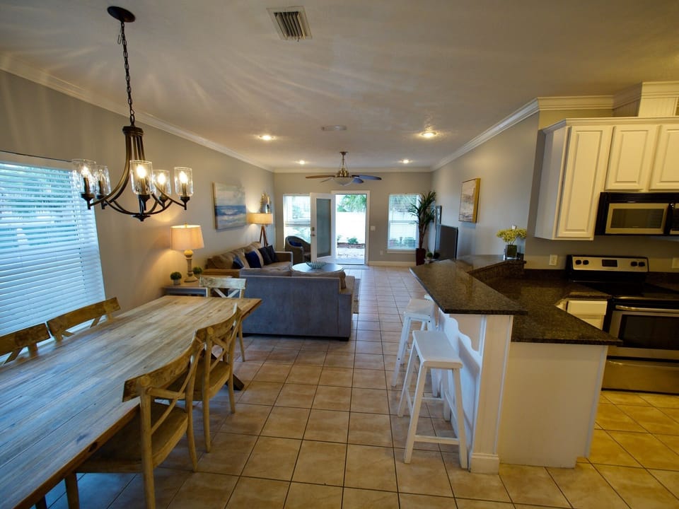 1st Floor Living, Dining, Kitchen on Ground Level w/ access to 1st flr Master BR