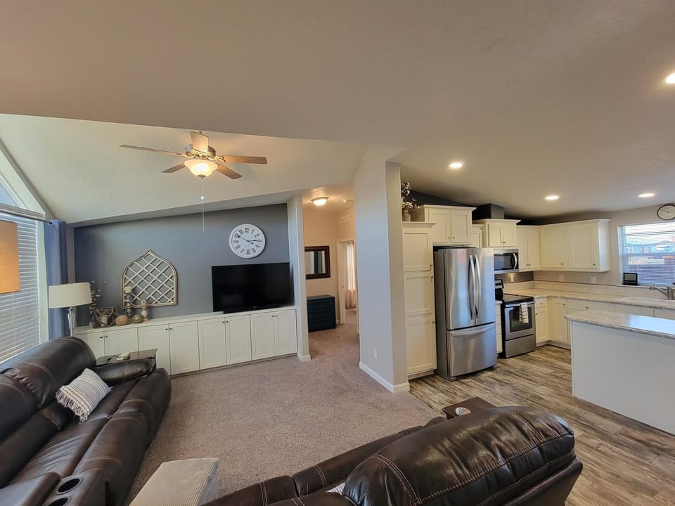 Living room is central to the home.  Smart TV, DVD player, Xbox avail.