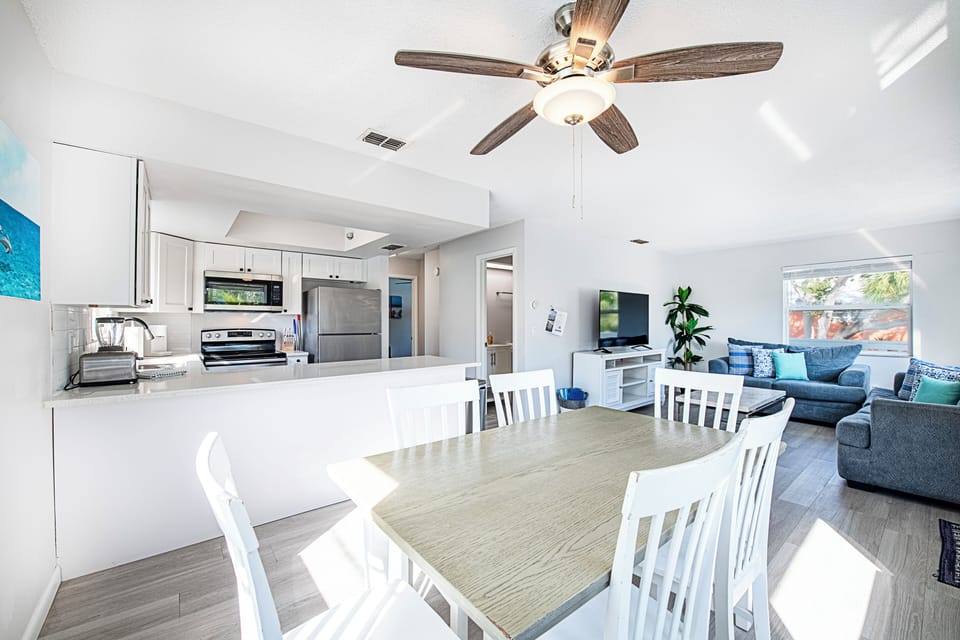 Kitchen counter over Dining Room 