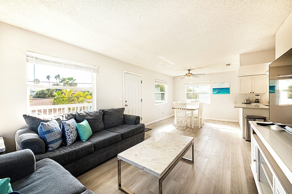 Living Room overlooking Dining Room 