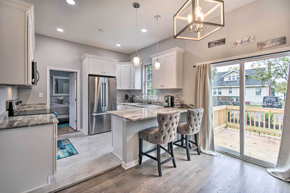 Kitchen | Breakfast Bar | Deck Access