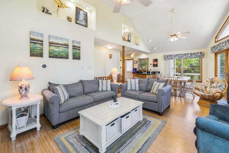 Top-Level Living Room with Deck Access
