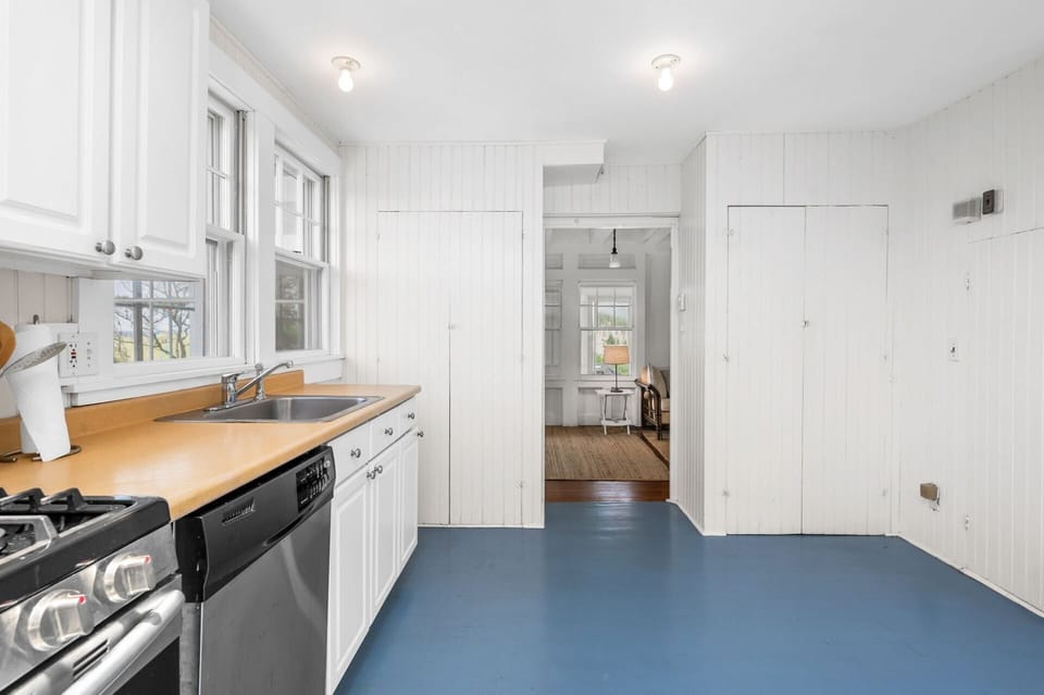 Kitchen leading to sitting area