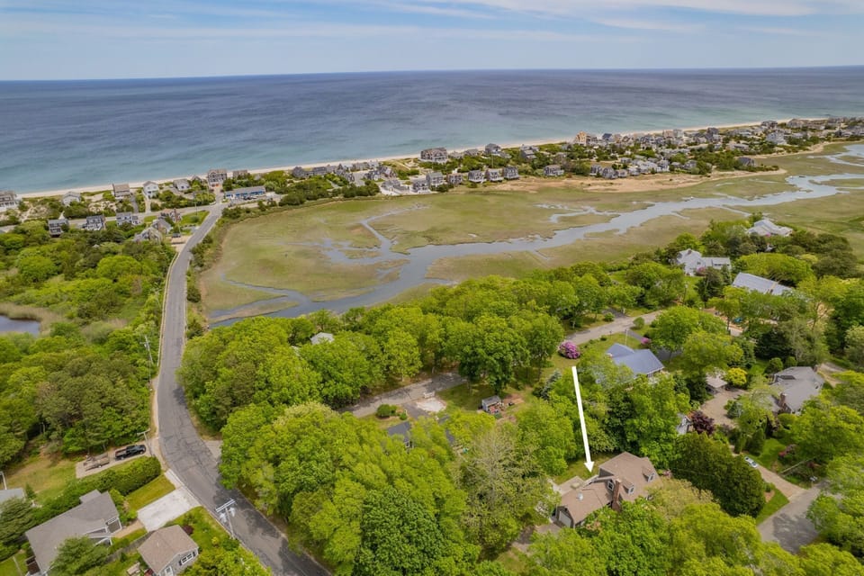 Aerial view of property to East Sandwich Beach