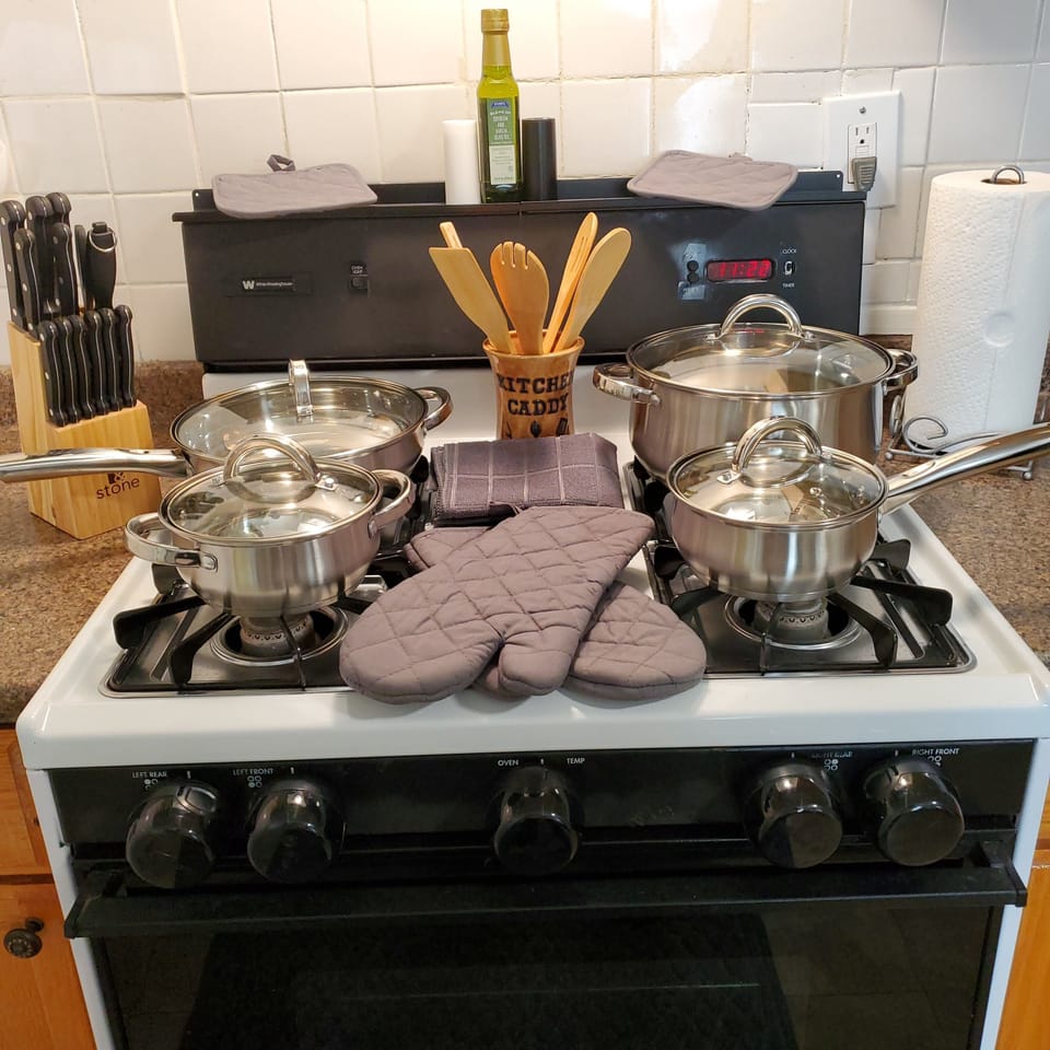 Consider this... start cooking during your stay. 