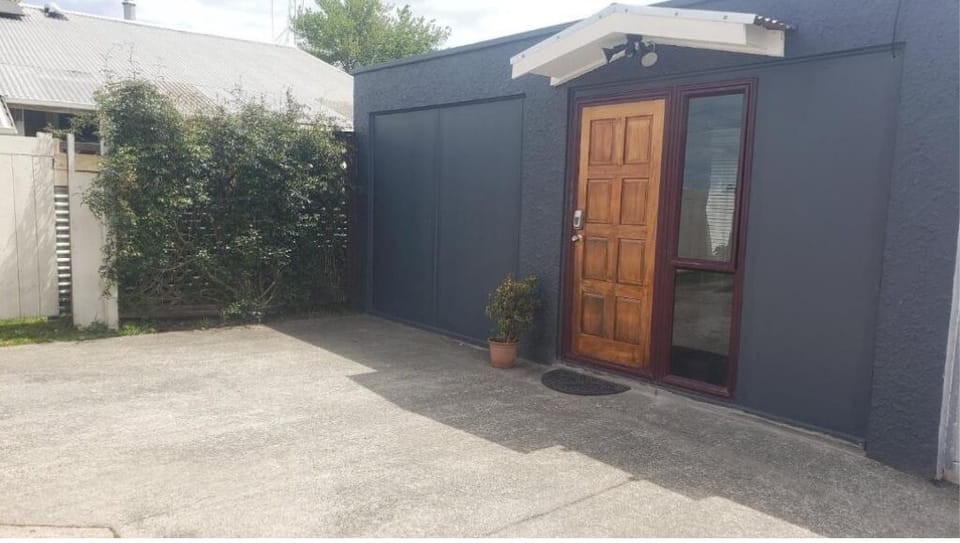 main entrance, car parking here at the end of driveway 