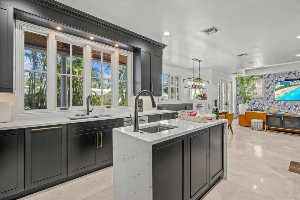 The Chefs kitchen has all updated appliance open to two dining and two living areas.