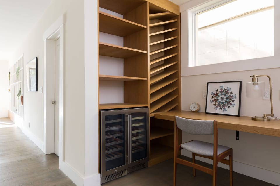 Catch up on e-mails in the office nook 