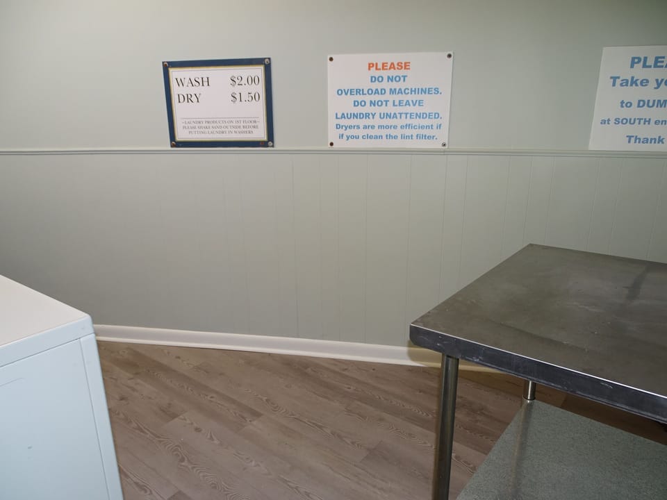 2nd Floor Laundry room - Coin operated washers and dryers.  Bring your own quarters.  There are no change machines.