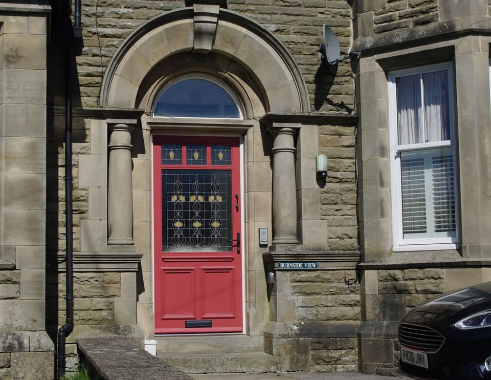 Private entrance to Burnside View in Hawes, Wensleydale in the Yorkshire Dales
