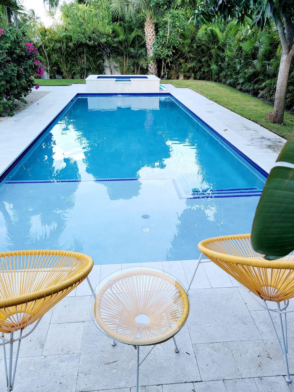 Large heated pool, spa is at the end