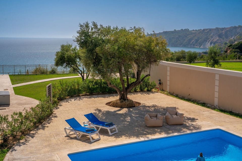 View of the Ionian Sea and the Pool Area from your Shaded Balcony