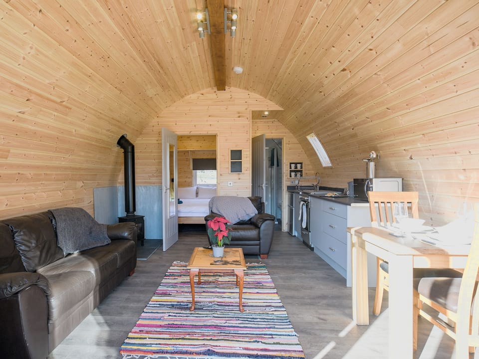 Open plan living space | Creyr Glas Pod - Y Gadlas, Penybontfawr, near Llanfyllin