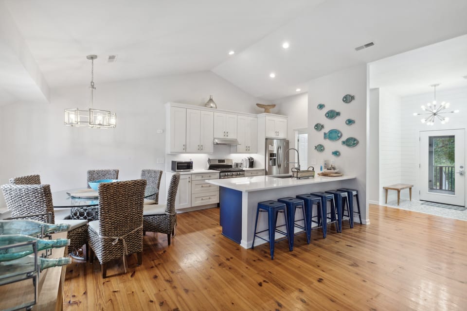 Dining room and kitchen