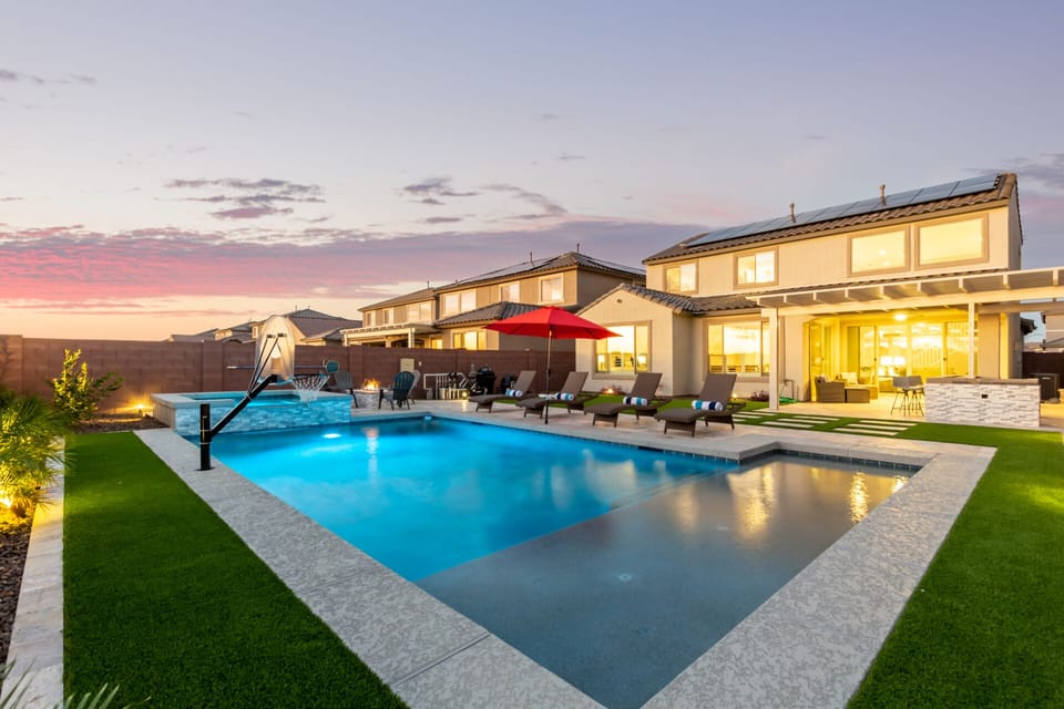 Heated pool is $65 per night plus tax assessed after booking! well worth it! heated to 87 degrees!