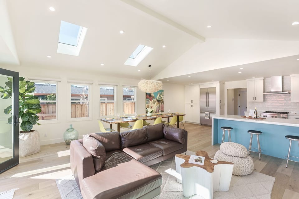 Open Concept with Living Room, Dining Area and Kitchen