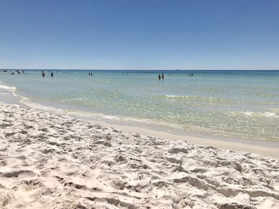 Beautiful soft white sand and clear water