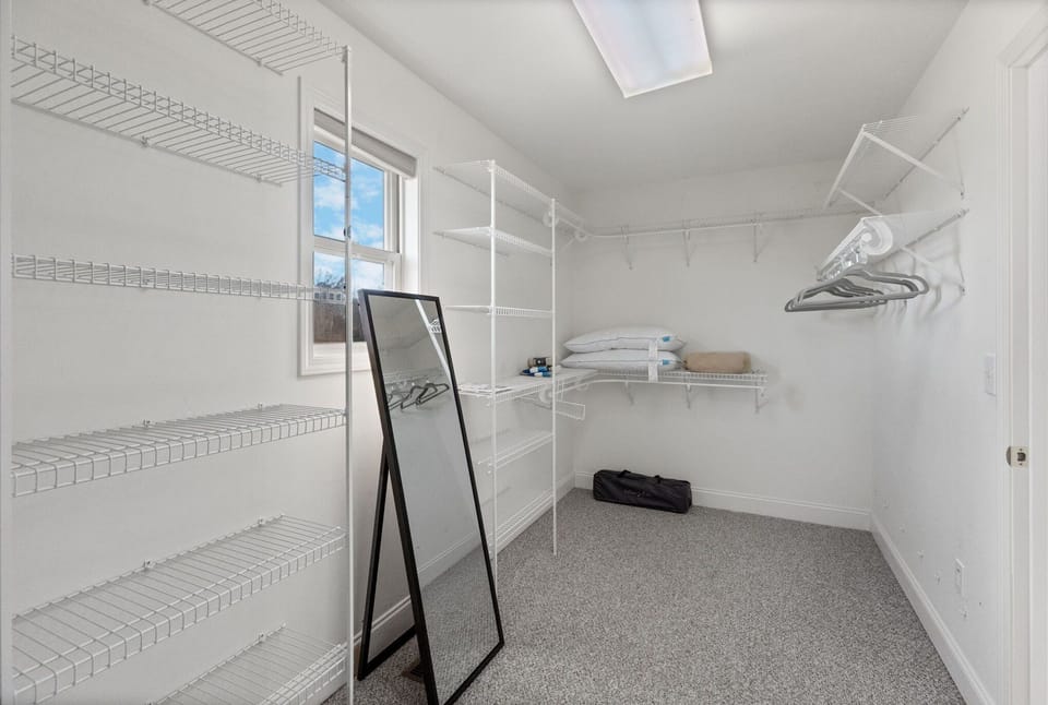 Walk in closet in master bath