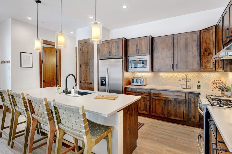 Custom Grey Granite Countertops Accent The Custom Wood Cabinetry