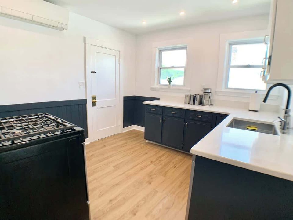 Kitchen:  View of a different angle and view of the emergency back exit. 