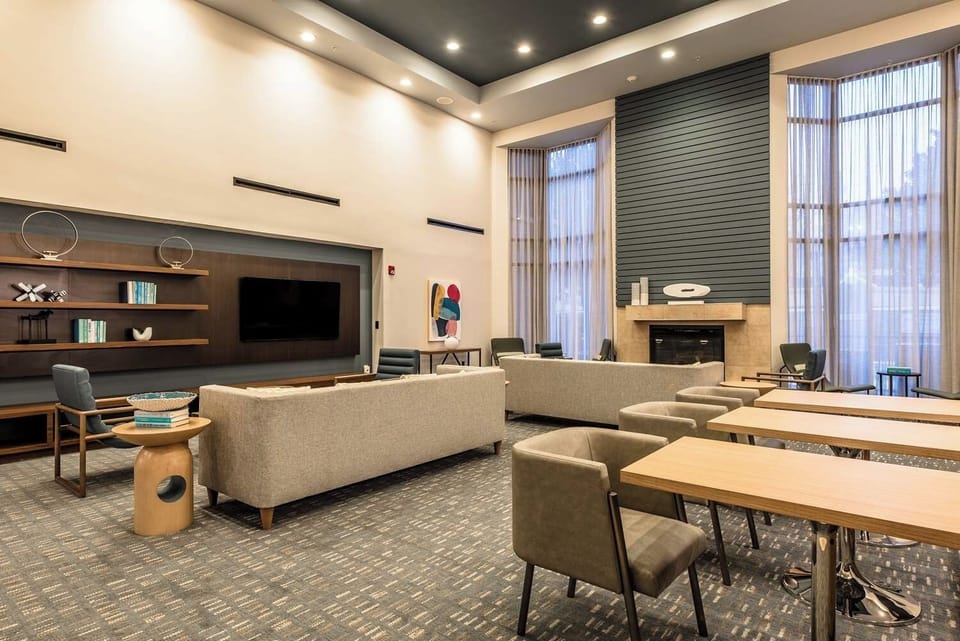 Gather for cocktails and conversation in the chic lobby bar.