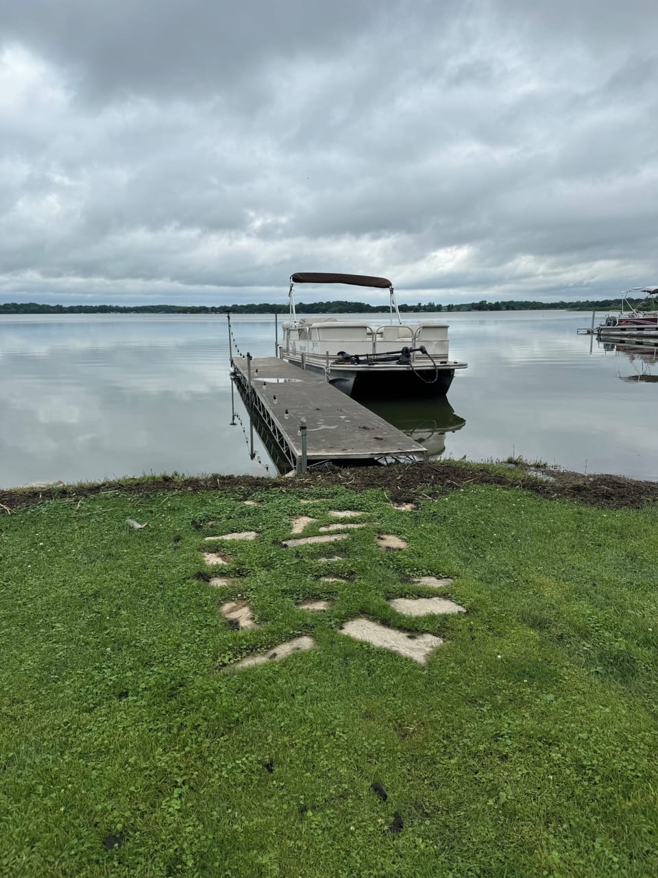 Pontoon available for rent. 90 HP engine - fits 8 fully equipped.