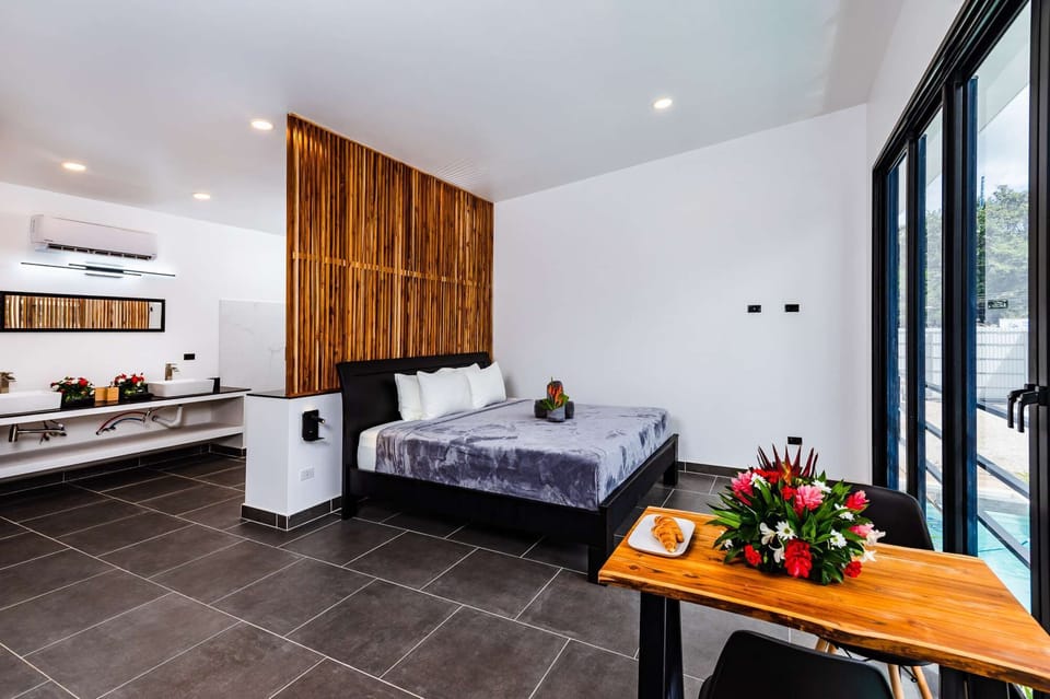 full room view with king bed