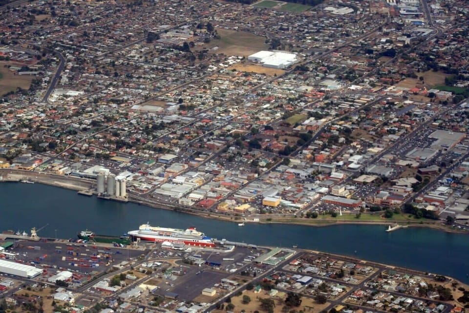 Overview of Devonport City with Spirit Of Tassie
