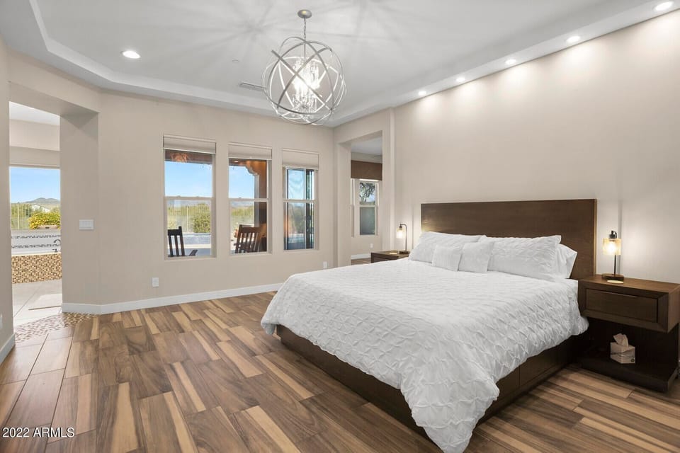 Master bedroom w/ king size bed