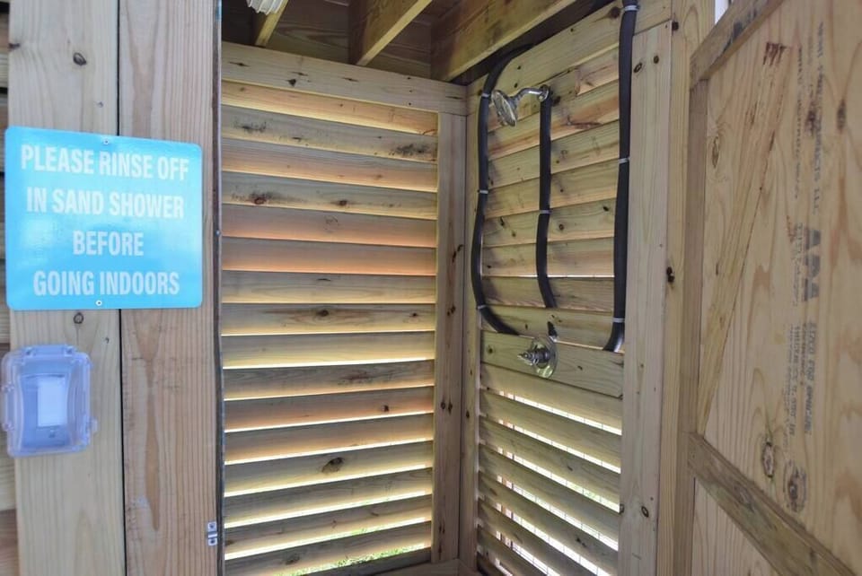 pool shower, toilet, sink