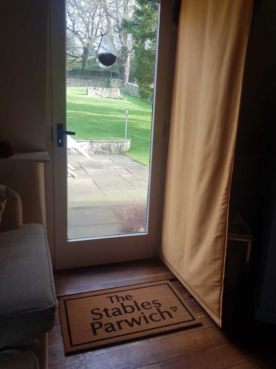 A step onto the patio