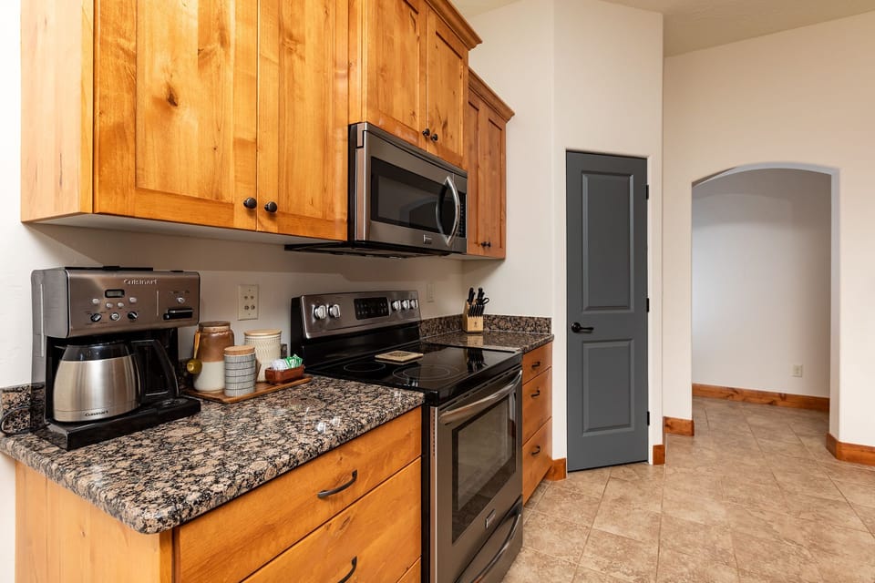 Stainless steel appliances.