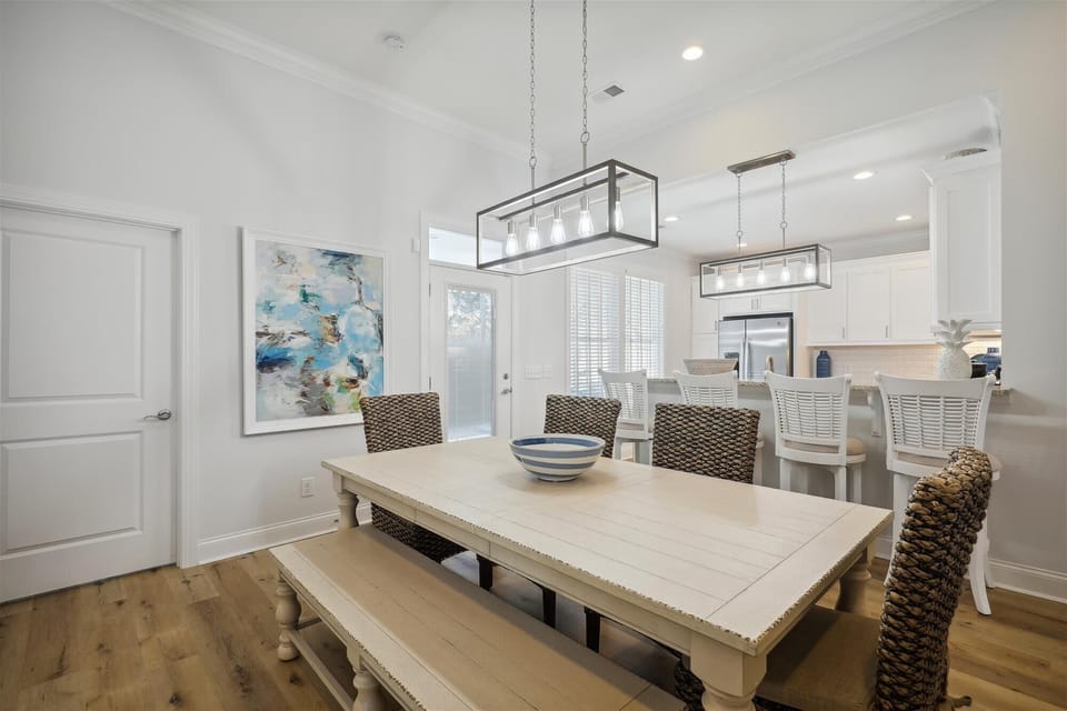 Sit together and enjoy a home cooked meal and chat about your fun-filled day!