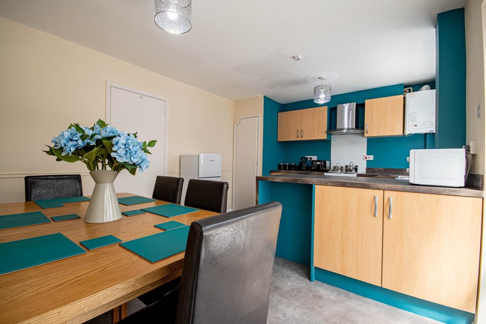 Dining area and kitchen