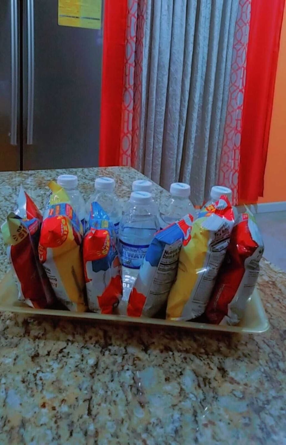We offer welcome snacks.