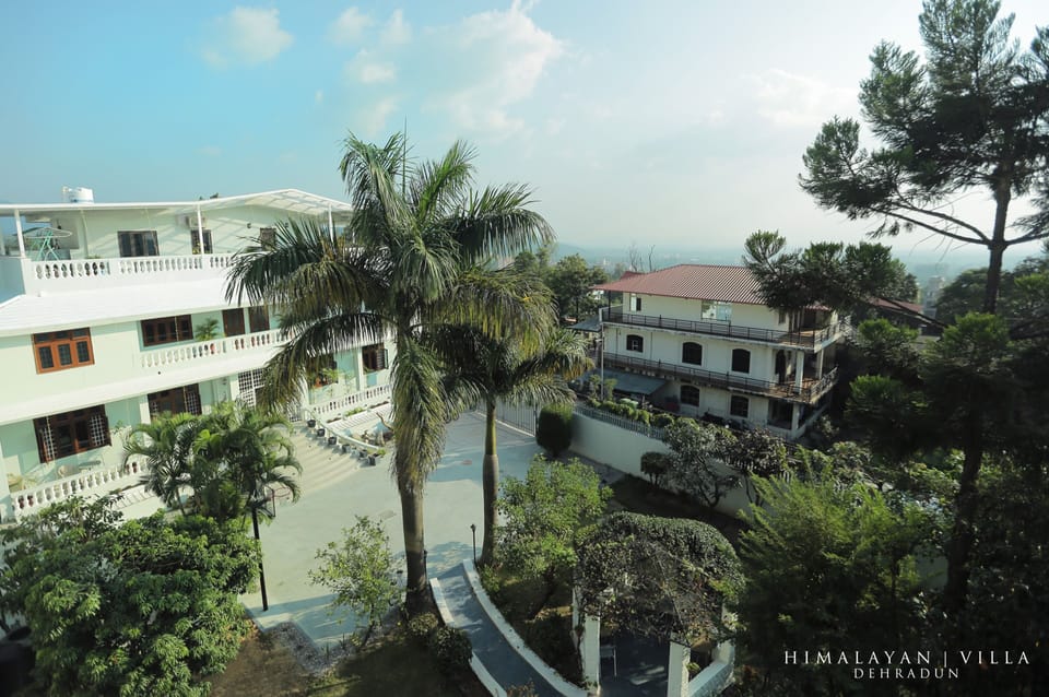 Aerial view of the villa