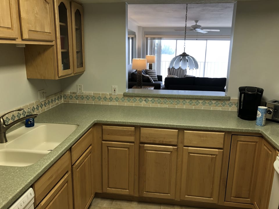 Great view of the river from the kitchen.  