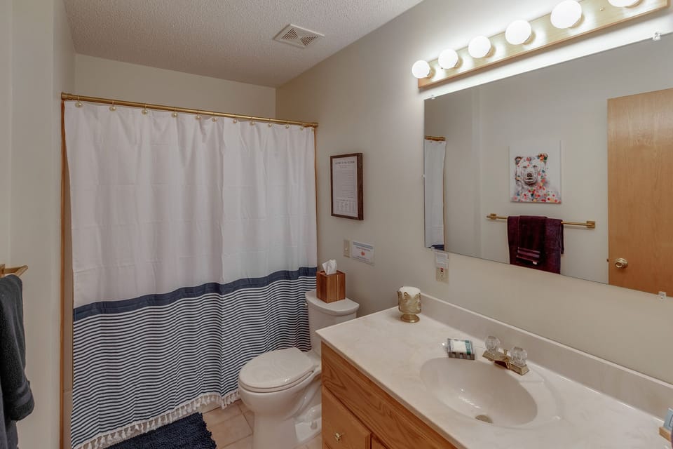 Lower level full bath with toiletries included