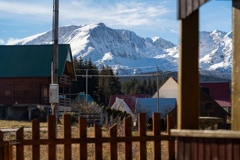 The view over the mountains from the master bedroom 