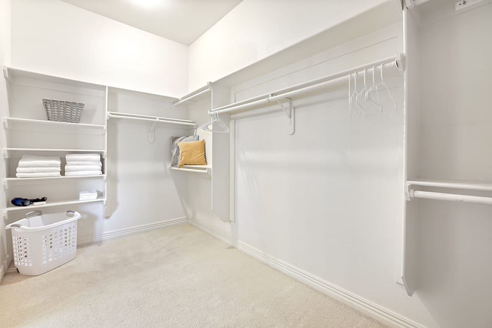 Master closet for your use.