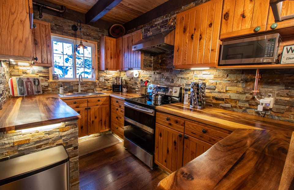 Fully stocked kitchen with most staples provided.