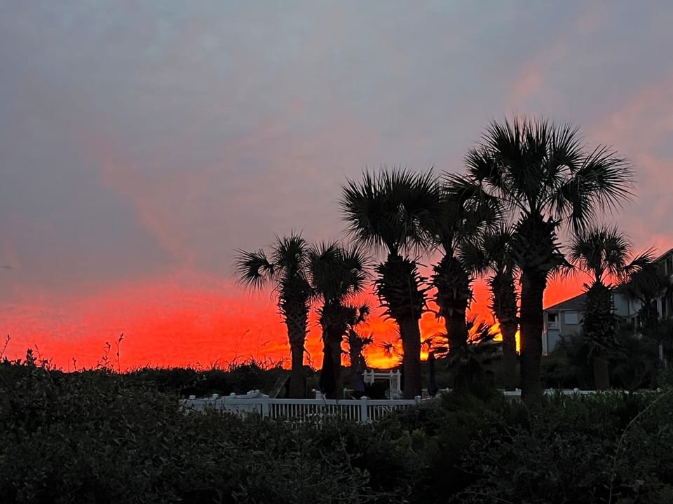 Sunset from the ocean side
