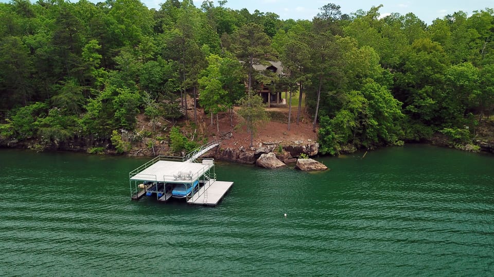 Nestled in the trees so you feel like the entire lake is yours.