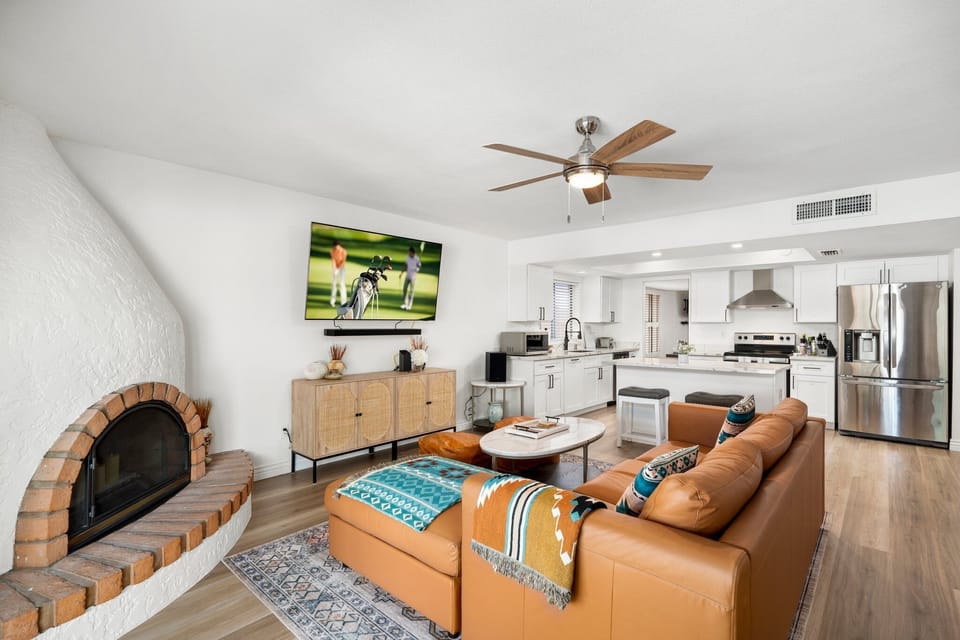Family room with 65’ TV. 