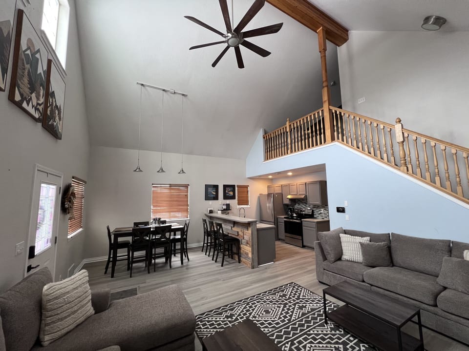 Enjoy the renovated kitchen that opens to the living and dining spaces.