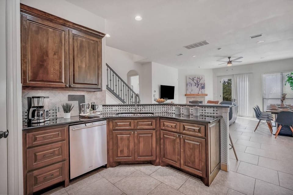 Open floor plan makes it easy to hang out with your everyone while you cook