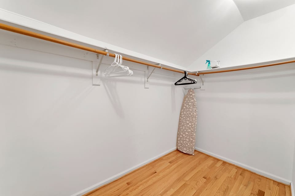 Dedicated space for wardrobe.