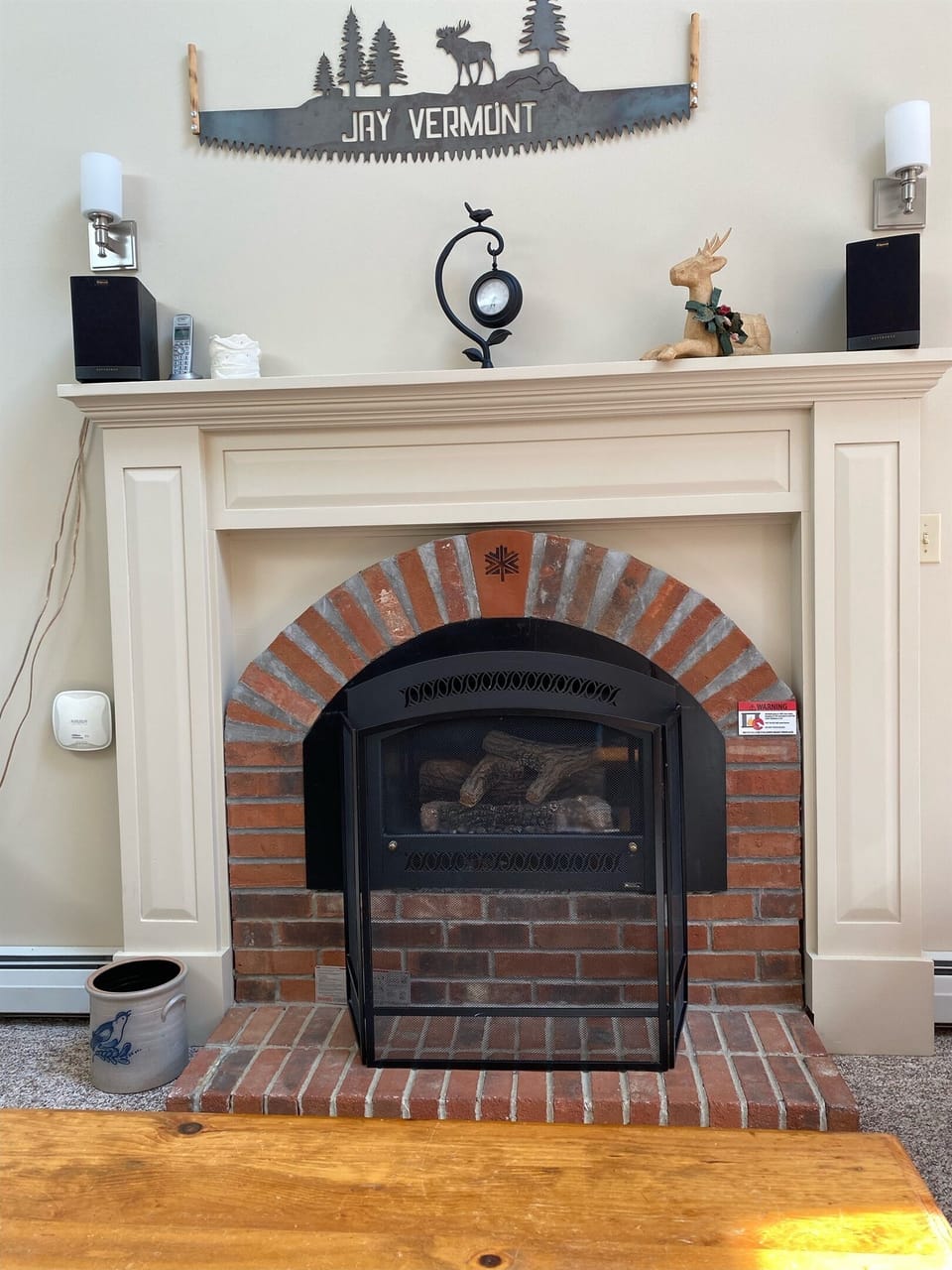 Cozy gas fire