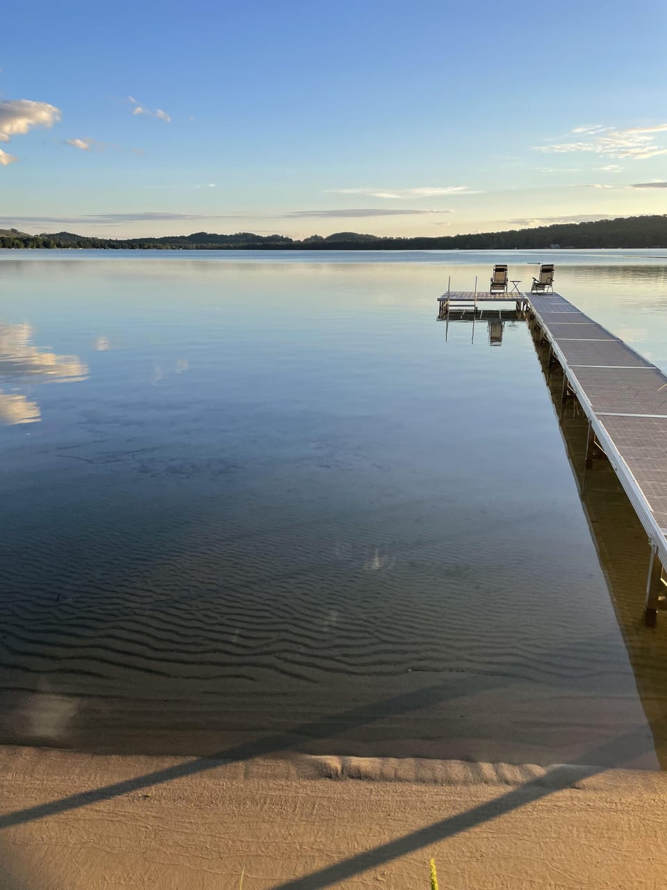 Little Glen lake from our beach.