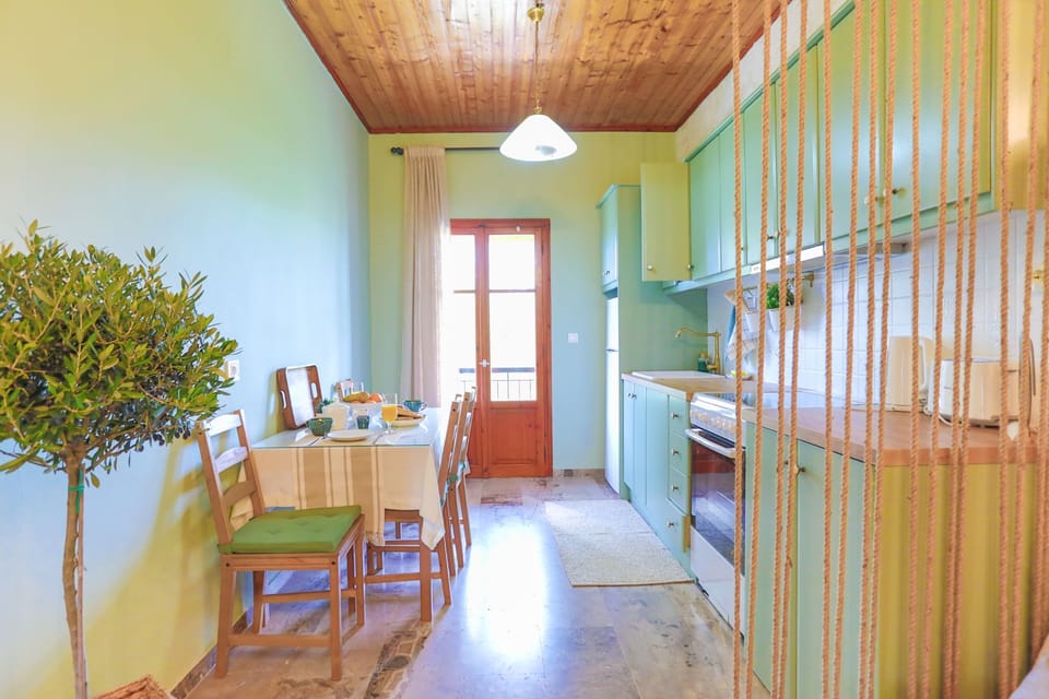 Dining area with access to rear terrace
